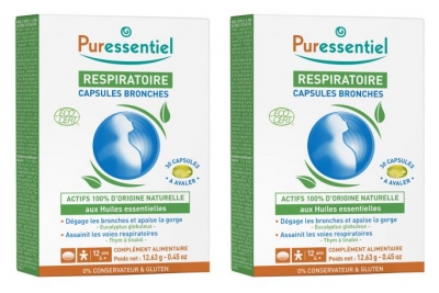 Puressentiel Cápsulas Bronquiales Respiratorias Bio Lote de 2 x 30 Cápsulas