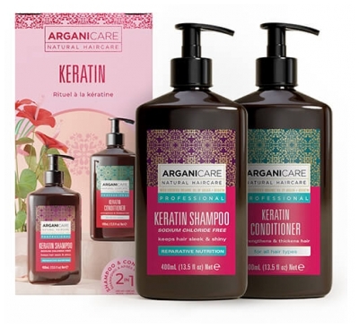 Arganicare Keratin Korjaava Duo-pakkaus