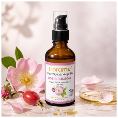 Florame Huile Végétale Vierge Rosier Muscat Bio 50 ml