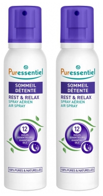 Puressentiel Spray Sueño Relajación con 12 Aceites Esenciales Lote de 2 x 75 ml