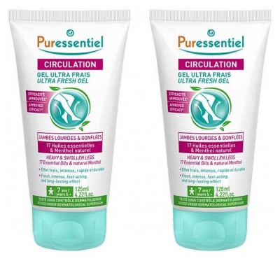 Puressentiel Sehr Erfrischendes Venengel mit 17 Ätherischen Ölen Set mit 2 x 125 ml