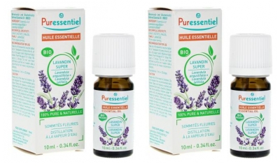 Puressentiel Bio Ätherisches Öl Super Lavendel Set mit 2 x 10 ml