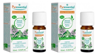 Puressentiel Ätherisches Öl Bio Pfefferminze Set mit 2 x 10 ml