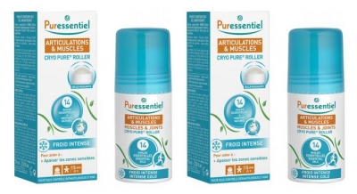 Puressentiel Muscles & Joints Cryo Pure Roller with 14 Essential Oils 2 x 75ml