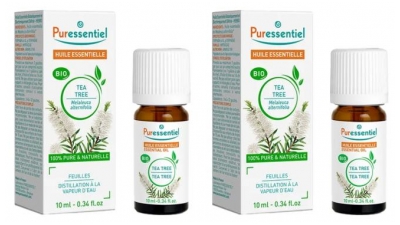Puressentiel Aceite esencial de árbol del té (Melaleuca alternifolia) Bio Lote de 2 x 10 ml