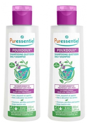 Puressentiel Pouxdoux Shampoing Quotidien Bio Lot de 2 x 200 ml