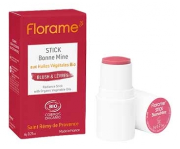 Florame Bioloģisks zīmulis veselīgam mirdzumam, vaigu sārtums & lūpas, 6 g