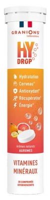 Granions HyDrop Vitaminer Mineraler 20 Brusetabletter - Smag: Citrus