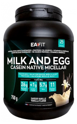 Eafit Construcție Musculară Lapte & Ou 95 Micelar 750 g