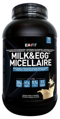 Eafit Muskelopbygning Mælk & Æg 95 Micellær 2,2 kg - Smag: Vanilje