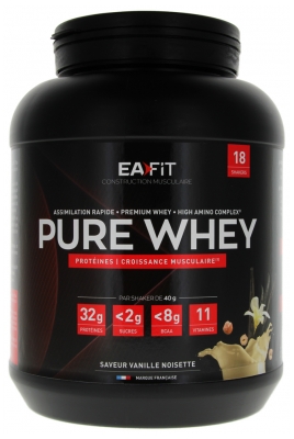 Eafit Construção Muscular Pure Whey 750 g - Fragrância: Avelã de baunilha
