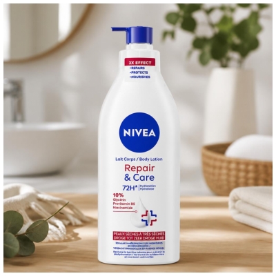 Nivea Repair & Care Leite Corporal 72H 10% Glicerina 400 ml