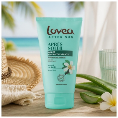 Lovea Gelée Rafraîchissante Après Soleil Monoï de Tahiti et Aloe Vera 150 ml