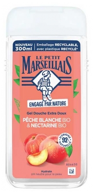 Gel de duș Extra Delicat Le Petit Marseillais cu Piersică Albă și Nectarine Bio 250 ml