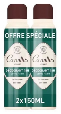 Cavaillès Homme Desodorizante Frescura 48H Pack de 2 x 150 ml