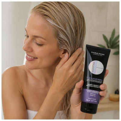 Eugène Perma Essentiel Keratin Color Pigment Šaltai Blondinė Daugkartinio Dažymo Kaukė 200 ml