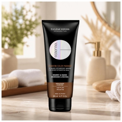Eugène Perma Essentiel Keratin Color Pigment Máscara Repigmentante Castanho 200 ml
