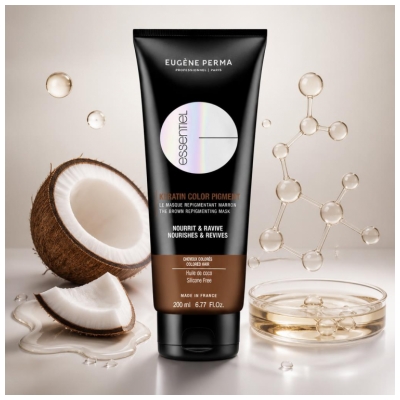 Eugène Perma Essentiel Keratin Color Pigment Máscara Repigmentante Castanho 200 ml