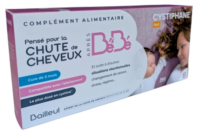 Bailleul Cystiphane Fort Queda de Cabelo Pós-Parto 360 Comprimidos