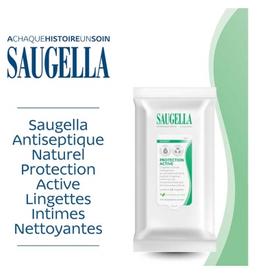 Saugella Expert Antiseptique Lingettes Intimes Nettoyantes 15 Lingettes