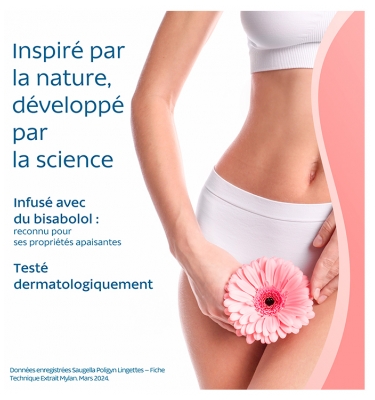 Saugella Poligyn Lingettes Intimes Nettoyantes Ménopause 15 Lingettes