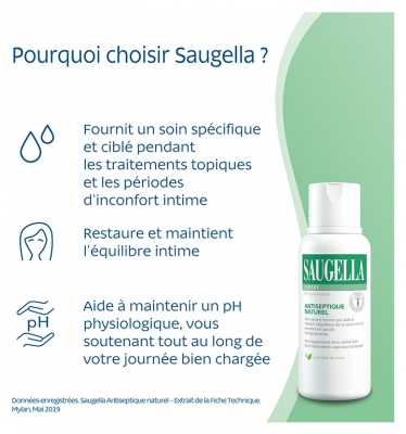 Saugella Antiseptique Naturel Soin Lavant Intime 250 ml