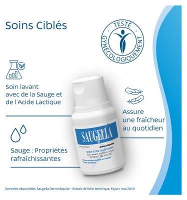 Saugella Dermoliquide Soin Lavant Intime 100 ml