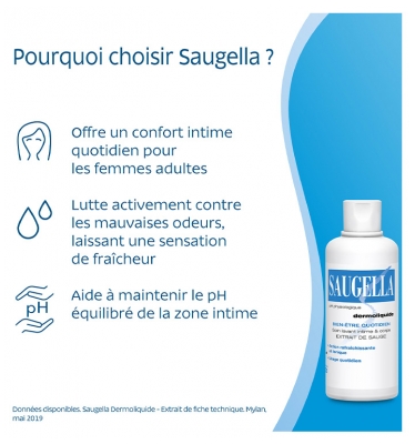 Saugella Dermoliquide Soin Lavant Intime 500 ml
