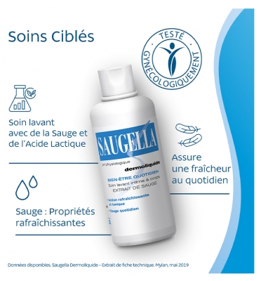 Saugella Dermoliquide Soin Lavant Intime 500 ml