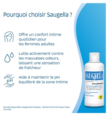 Saugella Dermoliquide Soin Lavant Intime 750 ml