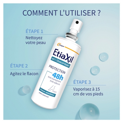 Etiaxil Déodorant Anti-Transpirant 48H Pieds Spray 100 ml