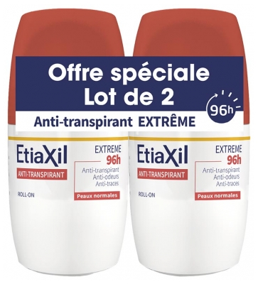 Etiaxil Antiperspirant Extrême 96H Roll-on Balení 2 x 50 ml