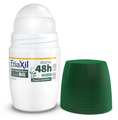 Etiaxil Déodorant Anti-Transpirant Végétal 48H Thé Vert Bio Roll-on 50 ml