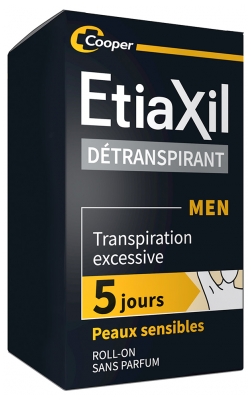 Etiaxil Déodorant Détranspirant Men Peaux Sensibles Roll-On 15 ml