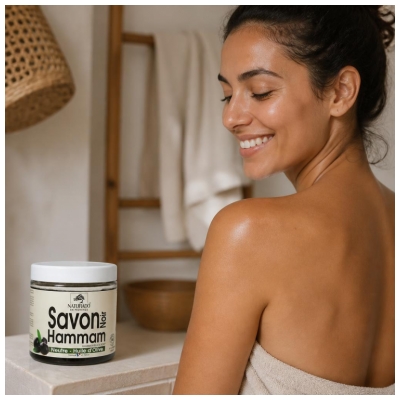 Naturado en Provence Mýdlo Hammam Černé s Bio Olivovým Olejem 600 g