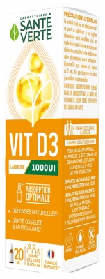 Santé Verte Vitamin D3 1000UI 20 ml (mindestens haltbar bis 31.08.2026)