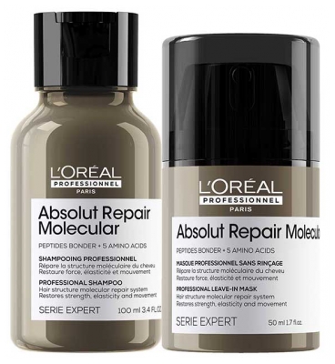 L'Oréal Professionnel Absolut Repair Molecular Professional Shampoo 100 ml + Professional Mask 50 ml