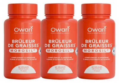 Owari Queimador de Gorduras Morosil lote de 3 x 60 Gélulas Vegetais