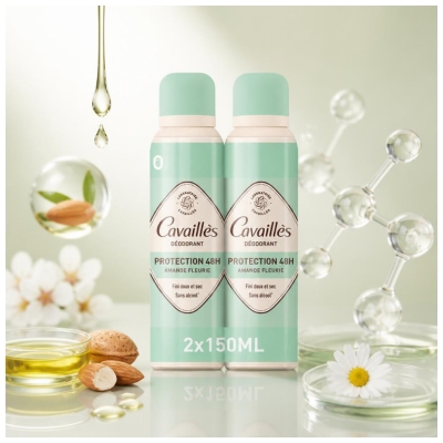 Cavaillès Dermato 48H Deodorantti Spray Pakkaus 2 x 150 ml