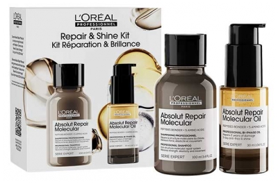 L'Oréal Professionnel Absolut Repair Molecular Professional Shampoo 100 ml + Repairing Bi-Phase Oil 30 ml