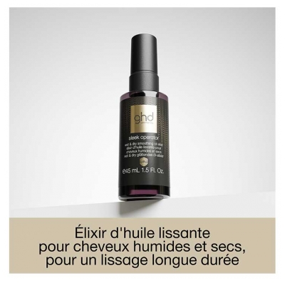 ghd Sleek Operator Élixir d'Huile Lissante Cheveux Humides et Secs 45 ml