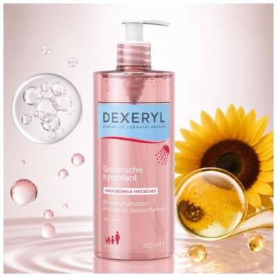 Dexeryl Gel Douche Hydratant Peaux Sèches à Très Sèches 500 ml