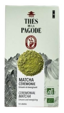 Thés de la Pagode Matcha Cérémonie Bio 10 Sticks