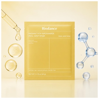 Máscara Biodance Radiant Vita Niacinamide Real Depp 34 g