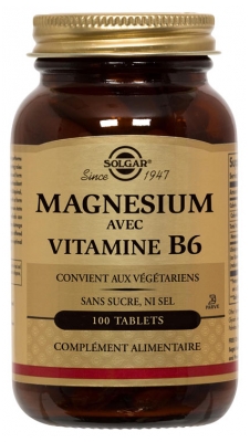 Solgar Magnesium ja B6-vitamiini 100 Tablettia