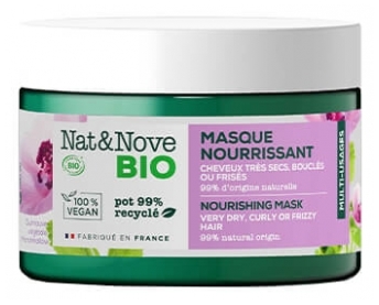 Nat&Nove Bio Certyfikowana Organiczna Maska Odżywcza do Włosów Bardzo Suchych, Kręconych lub Puszących Się 300ml