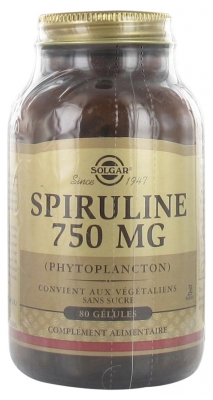 Solgar Spirulīna 750 mg 80 Kapsulas