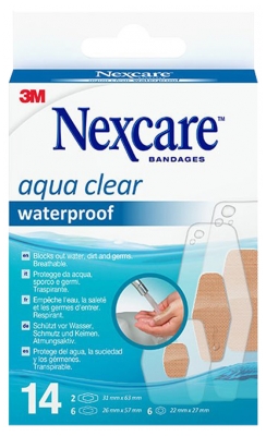 3M Nexcare Aqua Clear Waterproof 14 Pansements