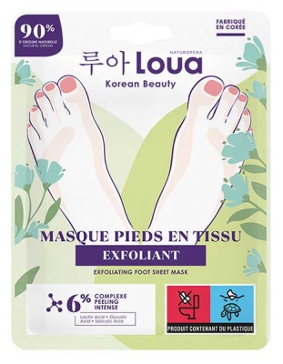 Loua Eksfolijuojanti Audinio Kojų Kaukė 1 Pora 40 ml