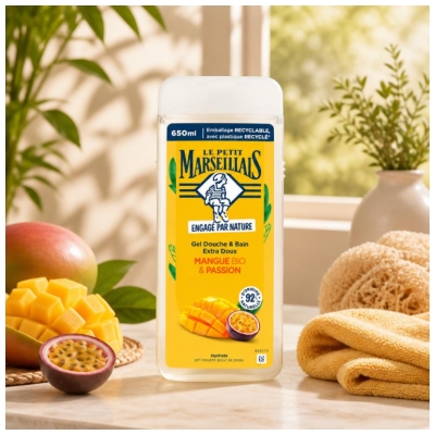 Le Petit Marseillais Extra Gentle Bath & Shower Gel Organic Mango & Passion 650 ml